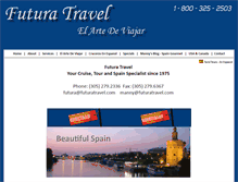 Tablet Screenshot of futuratravel.com